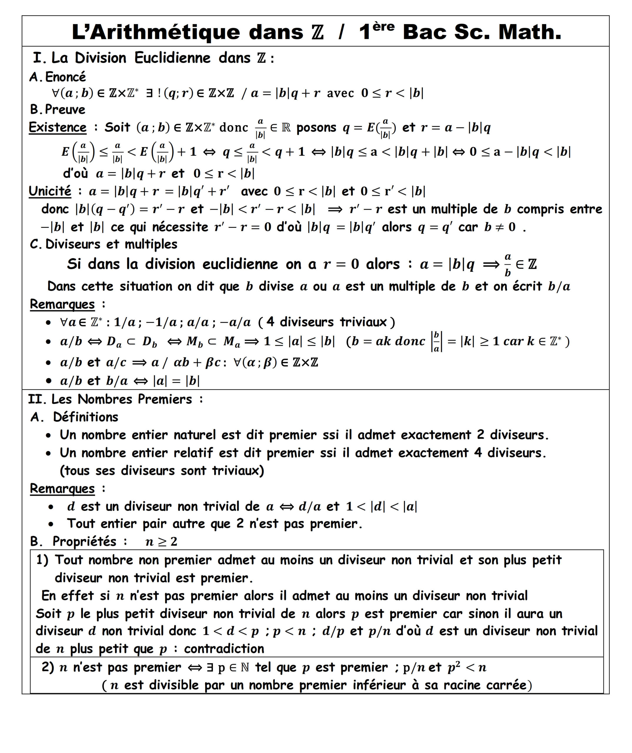 Les Ensembles — fiche 1