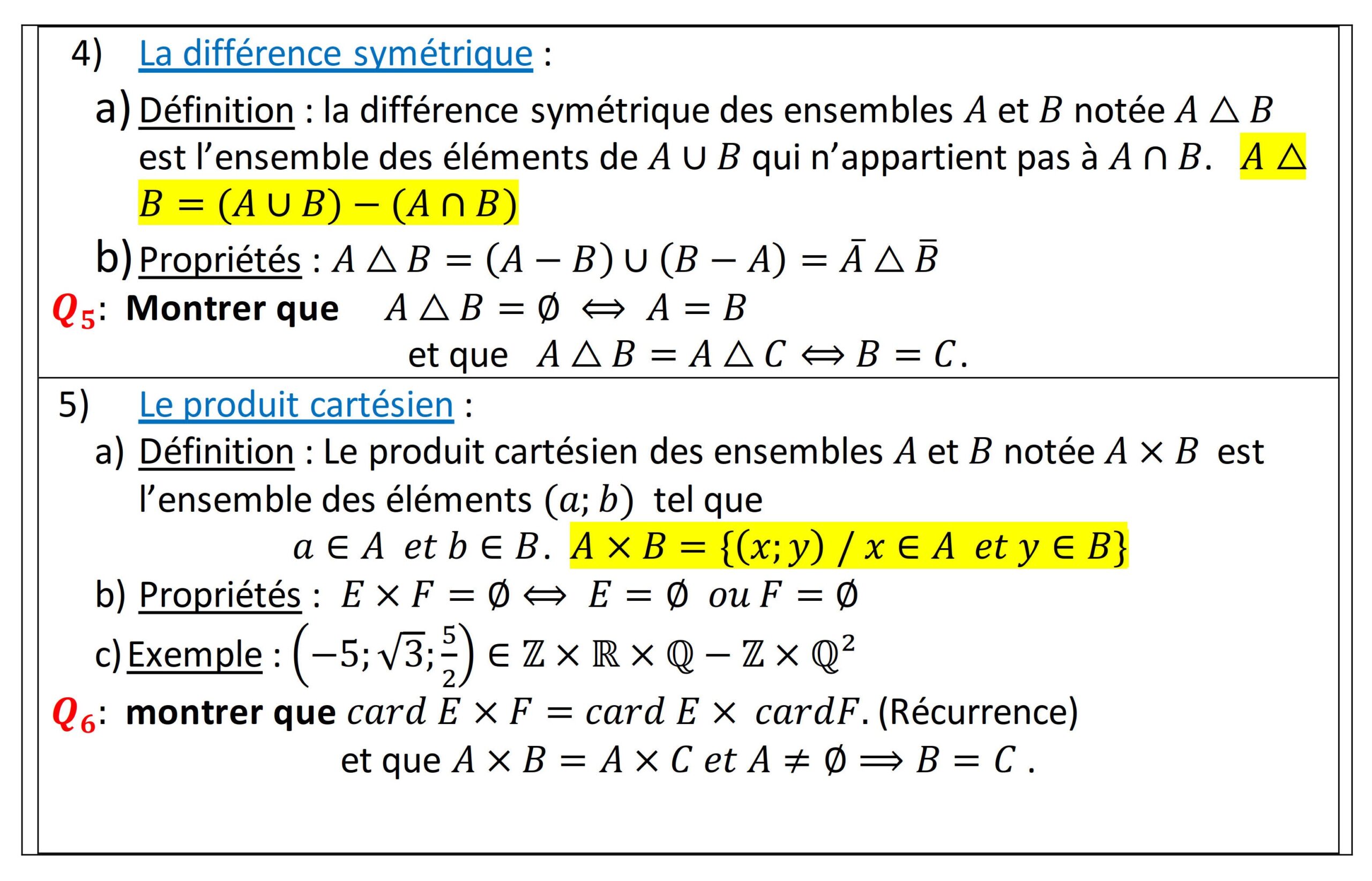 Les Ensembles — fiche 3